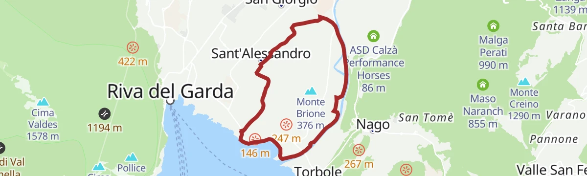 Route map: Monte Brione Family Tour